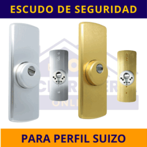 ESCUDO PARA CILINDRO. PERFIL SUIZO ARCU/EZCURRA, NO INCLUYE CONTRAPLACA INTERIOR